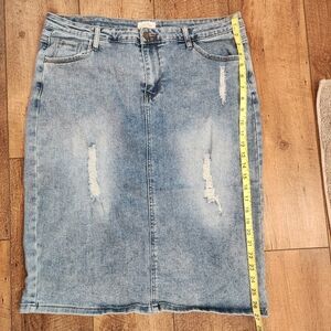 Ada Faye Midi Denim Skirt - XL